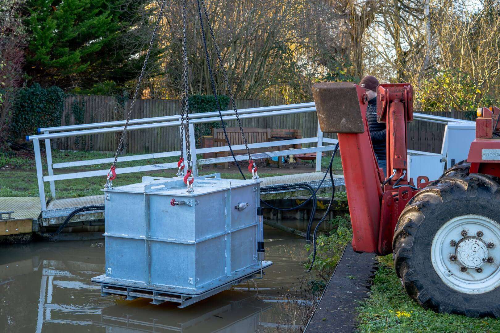 Prototype lowered into position at Evesham Marina